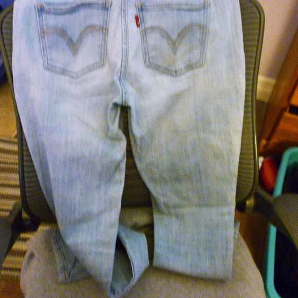 Levi's 535 leggings 7M stonewash blue 8" rise - Picture 4 of 4